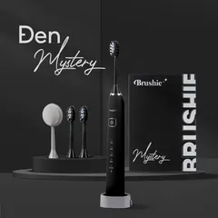 Bàn Chải Điện Brushie Ultra 5 Chế Độ Kết Hợp Đầu Rửa Mặt - Công Nghệ Sonic 42,000 Rung/phút, Lý Tưởng Cho Răng Khỏe Và Da Nhạy Cảm