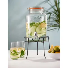 Bình đựng nước thủy tinh Kilner Original 8L - Thiết kế hiện đại cho nước trái cây, cocktail và tiệc tùng - Quà tặng lý tưởng cho gia đình