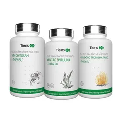 Bộ 3 Sản Phẩm Hỗ Trợ Tăng Cường Miễn Dịch Tiens - Viên Uống Đông Trùng Hạ Thảo, Chitosan và Tảo Spirulina - Bổ Sung Dưỡng Chất Cho Sức Khỏe