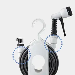 Bộ Vòi Tưới Cây Treo Tường Takagi R115CG 15m - Dây Dài Chất Lượng, Nhiều Chế Độ Phun, Tiện Lợi Rửa Xe, Tưới Vườn
