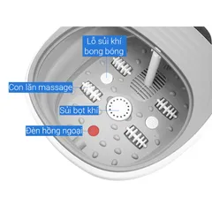 Bồn Ngâm Chân Massage Hồng Ngoại Gấp Gọn Kachi MK344 - Thiết Bị Thư Giãn, Giúp Giảm Căng Thẳng và Đau Nhức Chân