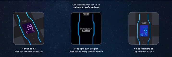 Cân sức khỏe Tanita RD-953 Nhật Bản - Phân tích 11 chỉ số cơ thể, công nghệ BIA chính xác, thiết kế hiện đại, kết nối smartphone.