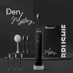 Combo Bàn Chải Điện Brushie Ultra - 5 Chế Độ, 3 Đầu Bàn Chải Thay Thế - Làm Sạch Nhanh Chóng, Hỗ Trợ Răng Nhạy Cảm