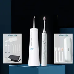 Combo máy tăm nước HANGY HG23 và bàn chải điện HY23 Pro - Bộ chăm sóc răng miệng hiện đại, chống nước IPX7, hiệu năng cao