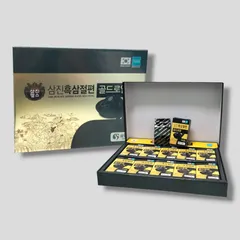 Hắc Sâm Lát SamJin Black Ginseng Sliced Gold Royal - Nhân Sâm Hàn Quốc Giàu Saponin Tăng Cường Sức Khỏe 200g