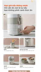 Hộp cắm cơm điện tử 3 tầng Bear DFH-A20D1 có hẹn giờ 2L - Giữ nhiệt, hấp, nấu chín tiện lợi cho gia đình