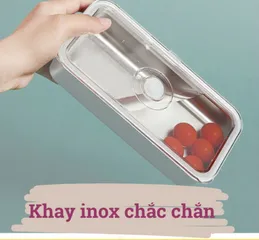 Hộp cơm giữ nhiệt cắm điện 2 tầng Bear DFH-B15Q1 - Thiết bị gia dụng thông minh với 3 khay inox, hẹn giờ nấu tiện lợi