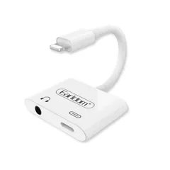 Jack chuyển 2in1 Earldom ET-OT46 - Hỗ trợ đàm thoại với cổng Lightning và AUX 3.5mm - Thiết bị tiện ích cho iPhone và tai nghe