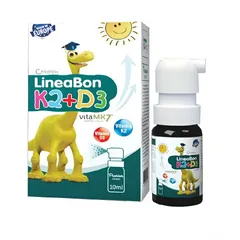 Tinh khiết LineaBon K2+D3 Xịt 10ml - Vitamin D3 và K2 cho Bé - Hỗ trợ Phát Triển Chiều Cao và Xương Khỏe Mạnh