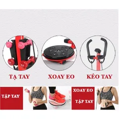 Máy Chạy Bộ Tại Chỗ Đại Nam Sport - Tích Hợp Đĩa Xoay Eo và Tạ Tay, Khung Thép Chịu Lực 120kg, Thiết Kế Gọn Nhẹ, Phù Hợp Tập Tại Nhà