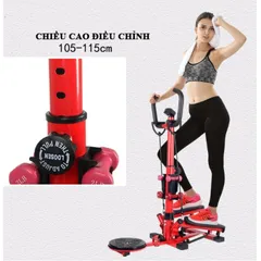 Máy Chạy Bộ Tại Chỗ Đại Nam Sport - Tích Hợp Đĩa Xoay Eo và Tạ Tay, Khung Thép Chịu Lực 120kg, Thiết Kế Gọn Nhẹ, Phù Hợp Tập Tại Nhà