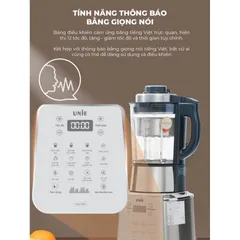 Máy làm sữa hạt Unie V9s Pro 8 chế độ - Động cơ siêu êm, xay mịn, tính năng thông báo giọng nói, dung tích 1.75L, an toàn cho sức khỏe
