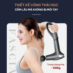 Máy Massage Cầm Tay GoodFit GF01MG - 4 Đầu Massage & 8 Chế Độ Hoạt Động Giảm Nhức Mỏi Cơ, Thiết Kế Công Thái Học, Pin 1800mAh