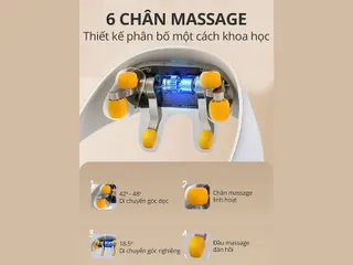 Máy Massage Cổ Vai Gáy Kachi MK366 4D - Thiết Kế Độc Đáo, Đầu Massage Silicon Mềm, Hỗ Trợ Giảm Đau, Tăng Tuần Hoàn Máu