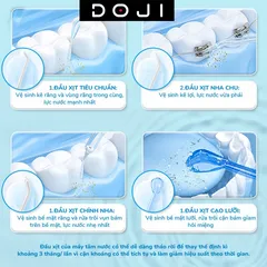 Máy Tăm Nước DOJI L8 DIY - 4 Chế Độ, Áp Lực Nước 20-140 PSI, Chống Nước IPX7, Thích Hợp Cho Người Niềng Răng và Vệ Sinh Răng Miệng