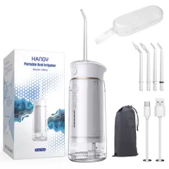 Máy tăm nước gấp gọn 3 chế độ làm sạch Hangy HM23 - Công nghệ tia nước siêu âm, áp suất 120PSI, chăm sóc răng miệng hiệu quả tại nhà