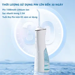 Máy Tăm Nước HANGY XY-1 - Sạc Nhanh, Chống Nước IPX7, 4 Đầu Xịt, Pin 1500mAh, Phù Hợp Du Lịch, Dùng Đến 30 Ngày