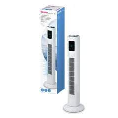 Quạt Tháp Beurer LV200 - Quạt Tích Hợp Hẹn Giờ, Điều Khiển Từ Xa, 3 Tốc Độ & Chế Độ - Mẫu Quạt Điện Yên Tĩnh, Thông Minh, Nhiệt Độ LED