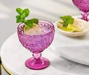 Set 4 Ly Thủy Tinh Pha Lê Màu Berry 2024 Villeroy & Boch - Sang Trọng, Đẹp Mắt, Dùng Đựng Cocktail, Thức Uống