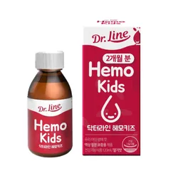 Siro Bổ Sung Sắt Dr.Line Hemo Kids - Hỗ Trợ Tăng Cường Sức Đề Kháng và Phát Triển Toàn Diện Cho Trẻ Nhỏ, Vị Ngon Dễ Dùng 120ml
