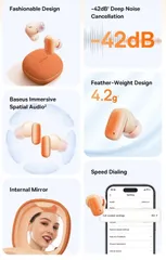 Tai Nghe Bluetooth Baseus AirNora 2 - Tai Nghe Không Dây Chống Ồn ANC, Âm Thanh Chất Lượng Cao, Thiết Kế Hiện Đại, Sạc Nhanh