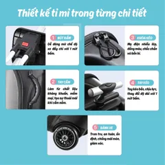 Vali Kéo Trẻ Em 2in1 Pier Pi-0229 - Thiết Kế Thông Minh, Xe Đẩy Mini Tiện Lợi, Dung Tích Lớn, Chất Liệu Cao Cấp