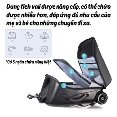 Vali Kéo Trẻ Em 2in1 Pier Pi-0229 - Thiết Kế Thông Minh, Xe Đẩy Mini Tiện Lợi, Dung Tích Lớn, Chất Liệu Cao Cấp