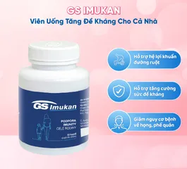 Viên bổ sung lợi khuẩn GS Imukan - Tăng cường đề kháng, hỗ trợ tiêu hóa, 30 viên - Vitamin và khoáng chất tự nhiên cho sức khỏe