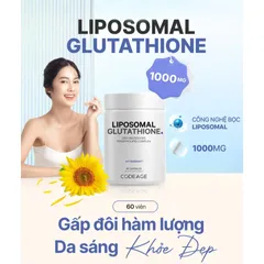 Viên uống hỗ trợ trắng da Codeage Liposomal Glutathione 1000mg - Bổ sung Glutathione cao, làm sáng và cải thiện da hiệu quả