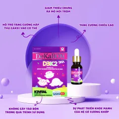 Vitamin D3K2 DHA Dekabon dạng giọt - Thực phẩm bổ sung vitamin cho trẻ sơ sinh, hỗ trợ phát triển xương, tăng hấp thu canxi, 15ml
