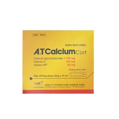 A.T Calcium Cort An Thiên - Ống Uống Bổ Sung Vitamin & Canxi Hỗ Trợ Xương Khỏe Mạnh - Cho Trẻ Em & Người Lớn
