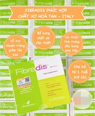 Bột uống Fibradis bổ sung chất xơ cho trẻ em từ 1 tuổi, hỗ trợ tiêu hóa, ngừa táo bón, công thức hòa tan dễ hấp thu, gói tiện lợi 14 gói x 3g
