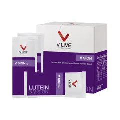 Bột Uống Hỗ Trợ Tăng Cường Thị Lực VLive V Sion - Giàu Lutein và Dinh Dưỡng Bảo Vệ Đôi Mắt Khỏe Mạnh, Giảm Căng Thẳng Mắt