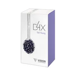 D4X Get Young Vision - Thực phẩm chức năng trẻ hóa và làm đẹp da, hỗ trợ chống oxy hóa, hộp 10 gói, sức khỏe toàn diện