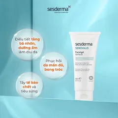 Gel điều tiết bã nhờn Sebovalis Facial Gel 50ml - Chăm sóc da dầu mụn, giảm viêm, ngăn ngừa mụn hiệu quả từ Sesderma