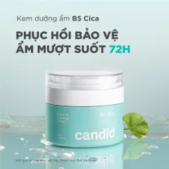 Kem Dưỡng Ẩm B5 Cica Candid Repair & Soothing Cream 50ml - Giải Pháp Dưỡng Ẩm Sâu, Phục Hồi Da Khô, Nhạy Cảm, Đảm Bảo 72 Giờ Ẩm Mịn