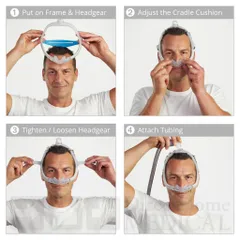 Mặt nạ thở chụp mũi ResMed Airfit N30i - Mặt nạ CPAP có thiết kế thoải mái, phù hợp cho người ngủ nhiều tư thế, hỗ trợ giấc ngủ tốt hơn.