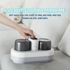 Máy Hút Bụi Giường Đệm Chibé CR520 - Lực Hút 12.000Pa, Đèn UVC Khử Khuẩn, Phù Hợp Cho Gia Đình Nuôi Thú Cưng