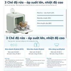 Máy Rửa Bình Sữa Tiệt Trùng Sấy Khô Thông Minh AGII 03 - 4 Chức Năng Hiện Đại, Tiết Kiệm Thời Gian Cho Mẹ Bỉm