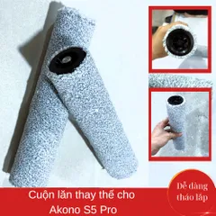 Phụ kiện Thay thế Máy Hút Bụi Không Dây Akono S5 Pro - Pin 5200mAh và Con Lăn Microfiber Cao Cấp giúp Tăng Tuổi Thọ Sản Phẩm