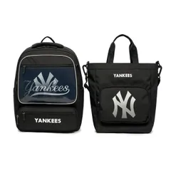 Set Balo Trẻ Em MLB Basic NY Yankees 7ABK0013N-50BKS Kèm Túi Tote Đen - Balo Chất Liệu Polyester Cao Cấp cho Bé Yêu