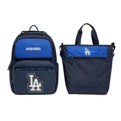 Balo trẻ em MLB Led LA Dodgers 7ABK0023N-07NYS - Balo thời trang kèm túi tote xanh dương với logo LA Dodgers, chất liệu Polyester cao cấp