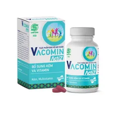 Viên uống Vacomin ActiZ - Bổ sung Kẽm & Vitamin C, E, B1 cho Người Lớn & Phụ Nữ Mang Thai - Hỗ Trợ Tăng Đề Kháng & Tiêu Hóa