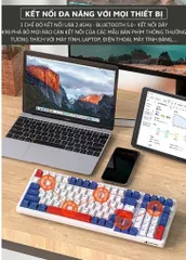 Bàn Phím Cơ Gaming Bluetooth Không Dây K98BT Led RGB 16.8 triệu màu - Kết nối đa thiết bị, lý tưởng cho game thủ và văn phòng