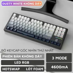 Bàn Phím Cơ Gaming Không Dây Bluetooth XM87 V2 Pro 2024 - White Switch Hotswap, Chống Bóng Mờ, Hiệu Ứng Ánh Sáng Đặc Biệt