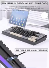 Bàn Phím Cơ Không Dây Bluetooth Attack Shark X75 - Full LED RGB Gasket Mount, Sử Dụng Cho Game Thủ, Quá Trình Kết Nối Nhanh Chóng
