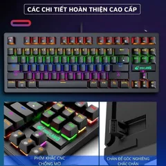 Bàn Phím Cơ ZIYOU LANG K2 Pro LED RGB 10 Chế Độ - Phụ Kiện Máy Tính Thời Trang Cho Game Thủ