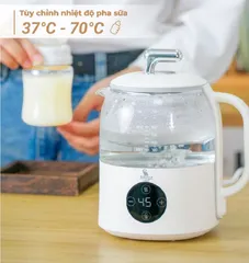 Bình Đun Nước Mini Moaz BéBé MB-099 600ml - Màn Hình Cảm Ứng, Tính Năng Khử Clo, Giữ Nhiệt Đến 48 Giờ, Dung Tích Lớn