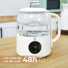 Bình Đun Nước Mini Moaz BéBé MB-099 600ml - Màn Hình Cảm Ứng, Tính Năng Khử Clo, Giữ Nhiệt Đến 48 Giờ, Dung Tích Lớn