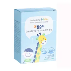 Canxi Hữu Cơ The Ca+D For Bebe Hàn Quốc - Bổ Sung Canxi, Vitamin D Cho Trẻ Từ 1 Tuổi Hộp 30 Gói